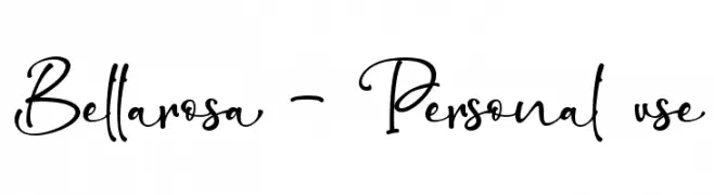 Bellarosa - Personal use  Frei Schriftart Herunterladen