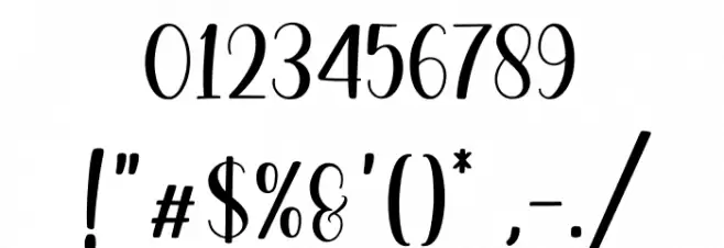 Bellarose DEMO Font OTHER CHARS