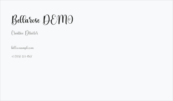 Bellarose DEMO Business Card
