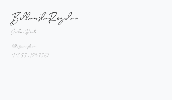BellarostaRegular Business Card