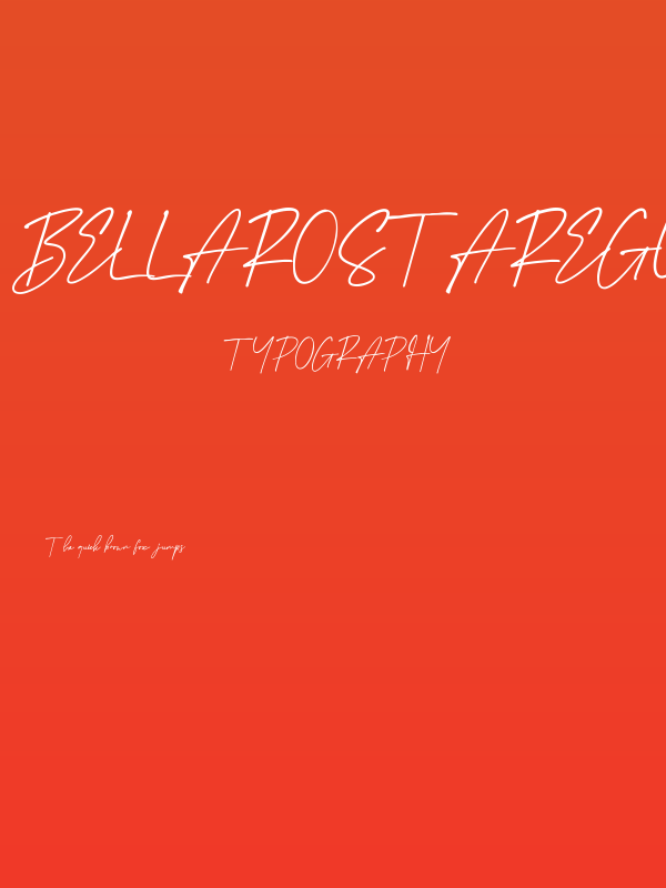 BellarostaRegular Poster