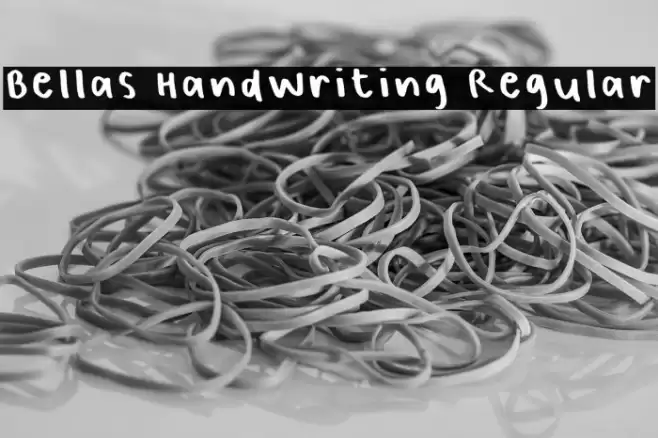Bellas Handwriting Regular Font examples