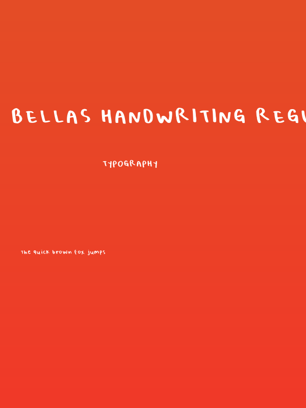 Bellas Handwriting Regular Poster