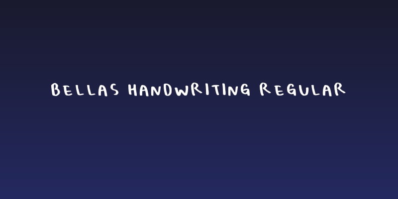Bellas Handwriting Regular Social Header