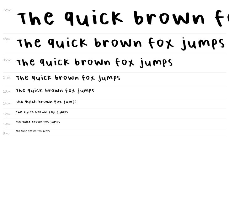 Bellas Handwriting Regular Waterfall