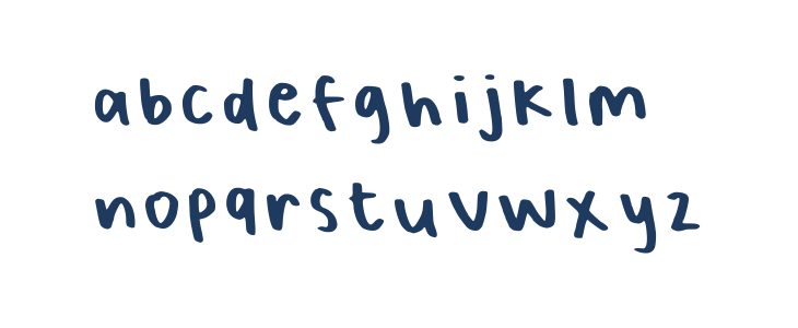 Bellas Handwriting Regular Lowercase