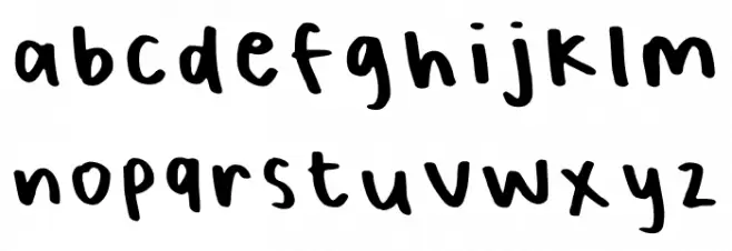 Bellas Handwriting Regular Font LOWERCASE