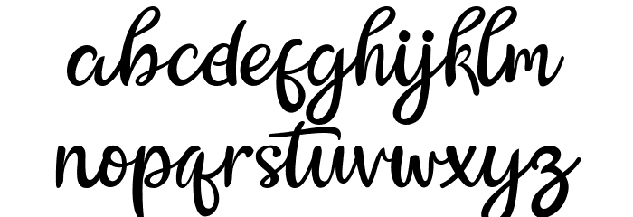 Bellasya Font LOWERCASE