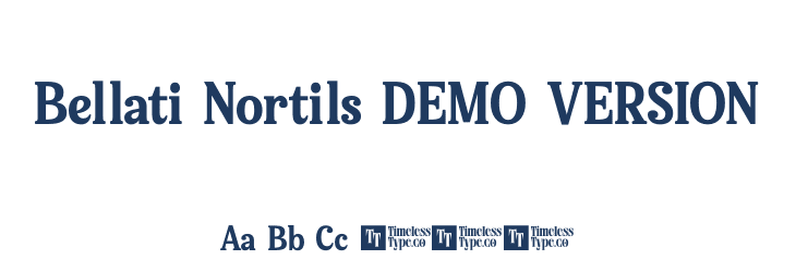 Bellati Nortils DEMO VERSION Font Preview