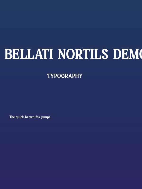 Bellati Nortils DEMO VERSION Poster