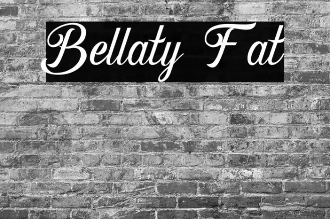 Bellaty Fat Font examples