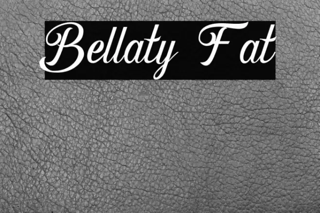 Bellaty Fat Font examples