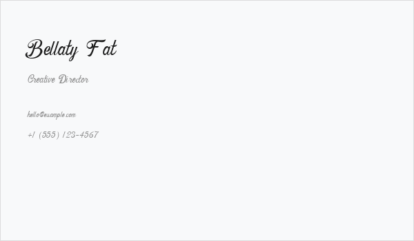 Bellaty Fat Business Card