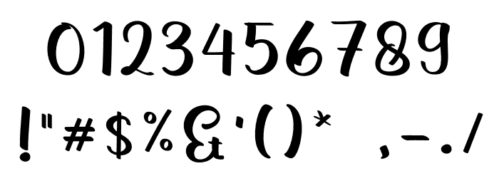 Bellcue Script Font OTHER CHARS
