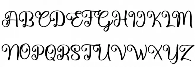 Bellcue Script Schriftart Groß