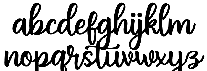 Bellcue Script Font LOWERCASE
