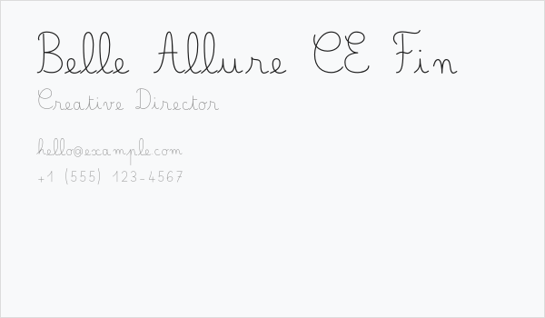 Belle Allure CE Fin Business Card