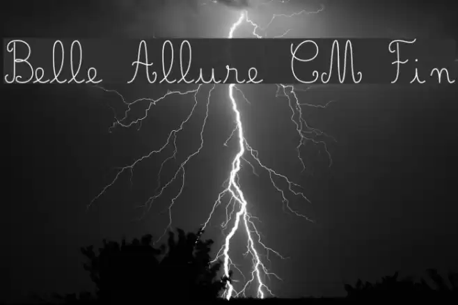 Belle Allure CM Fin Font examples