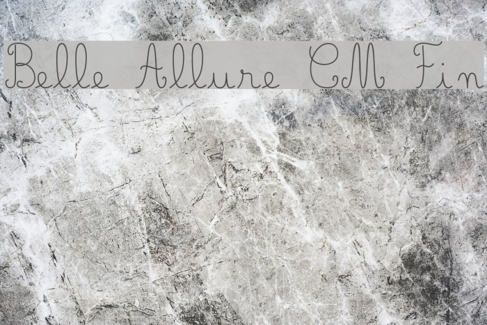 Belle Allure CM Fin Fonte examples