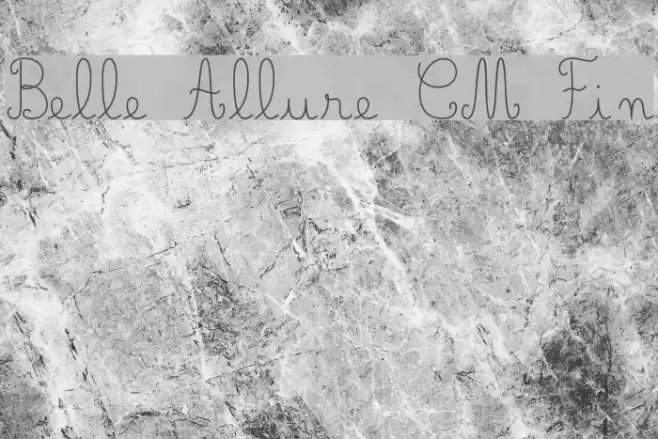 Belle Allure CM Fin Font examples