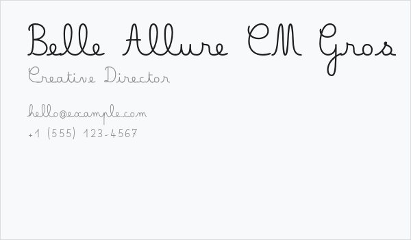 Belle Allure CM Gros Demo Business Card