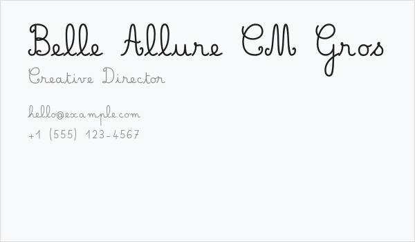 Belle Allure CM Gros Business Card