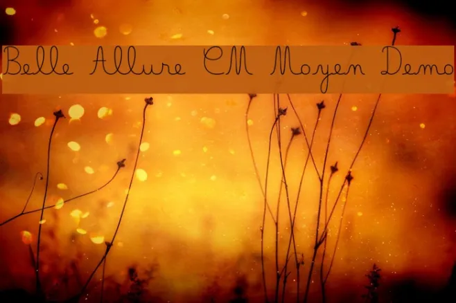 Belle Allure CM Moyen Demo Example 1