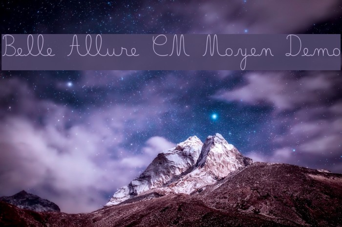 Belle Allure CM Moyen Demo Font examples