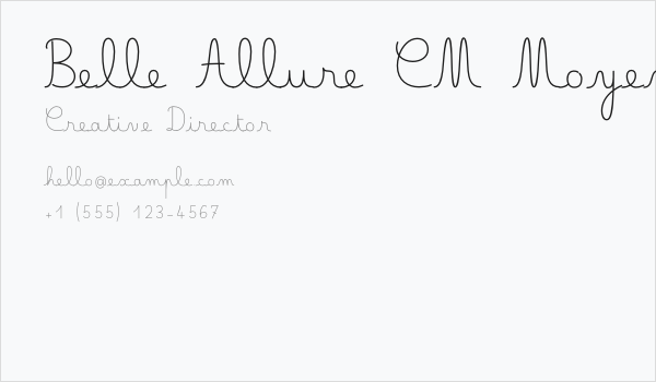 Belle Allure CM Moyen Demo Business Card