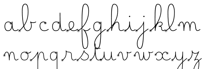 Belle Allure Ductus Normal Font LOWERCASE