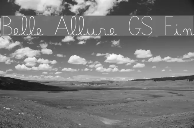 Belle Allure GS Fin Font examples