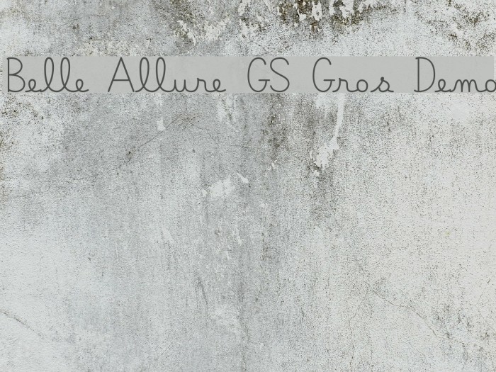 Belle Allure GS Gros Demo Font examples