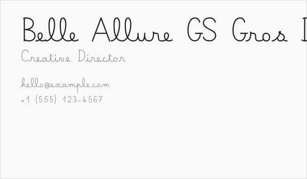 Belle Allure GS Gros Demo Business Card