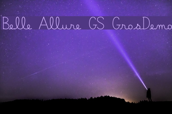 Belle Allure GS GrosDemo Font examples