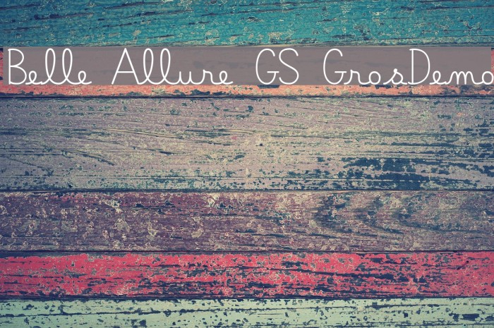 Belle Allure GS GrosDemo Font examples
