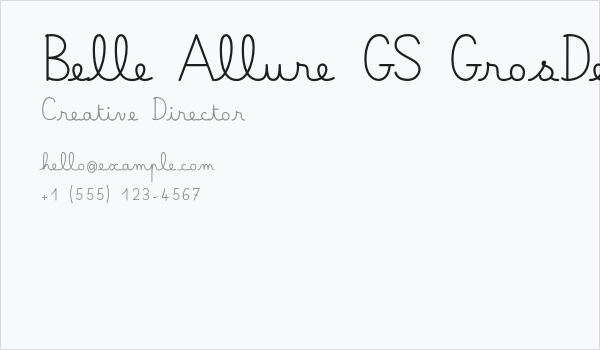 Belle Allure GS GrosDemo Business Card