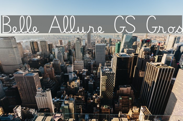 Belle Allure GS Gros Font examples