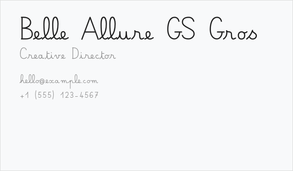 Belle Allure GS Gros Business Card