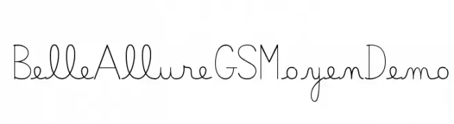 Belle Allure GS Moyen Demo  नि: शुल्क फ़ॉन्ट्स डाउनलोड