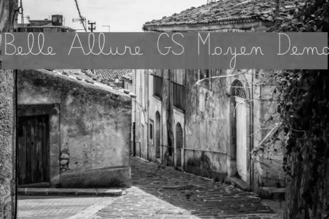 Belle Allure GS Moyen Demo Font examples