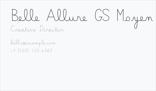Belle Allure GS Moyen Demo Business Card