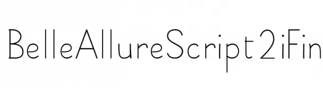 Belle Allure Script 2i Fin  नि: शुल्क फ़ॉन्ट्स डाउनलोड