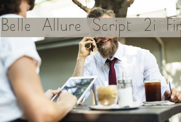 Belle Allure Script 2i Fin Font examples