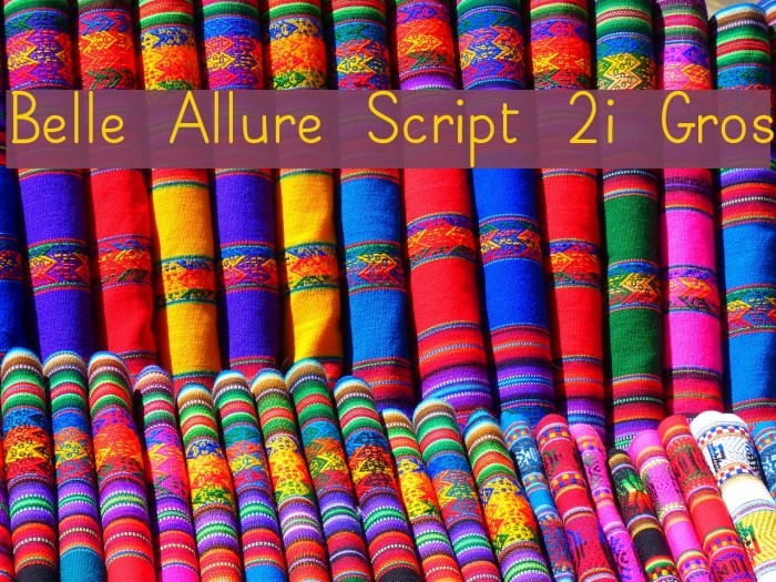 Belle Allure Script 2i Gros Font examples