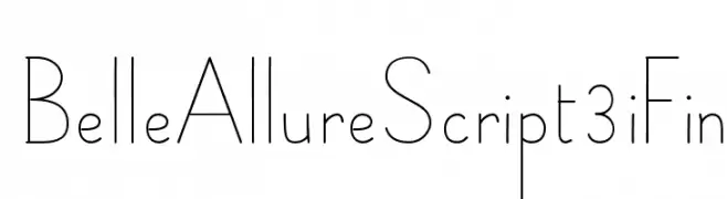Belle Allure Script 3i Fin  لخطوط تنزيل