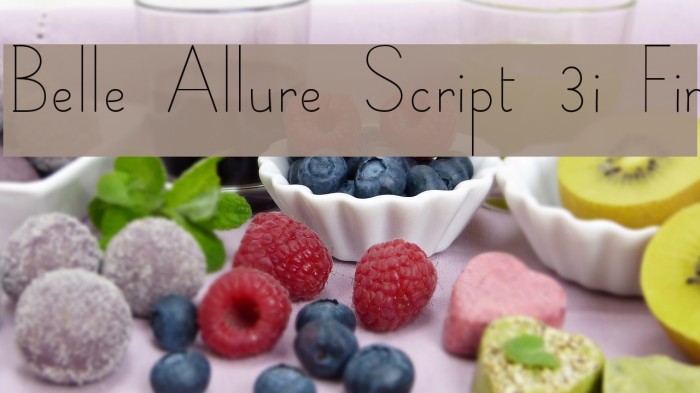 Belle Allure Script 3i Fin Example 1