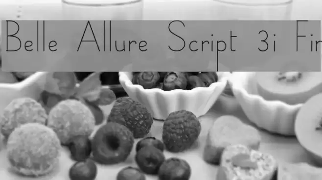 Belle Allure Script 3i Fin Font examples