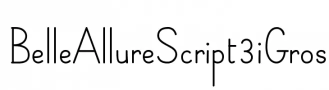 Belle Allure Script 3i Gros  لخطوط تنزيل