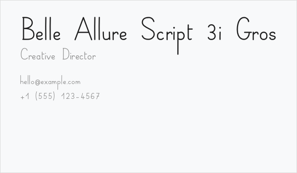 Belle Allure Script 3i Gros Business Card