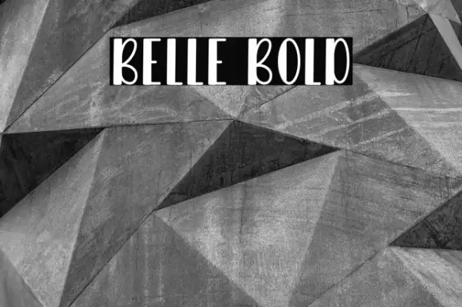Belle Bold Caratteri examples